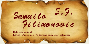 Samuilo Filimonović vizit kartica
